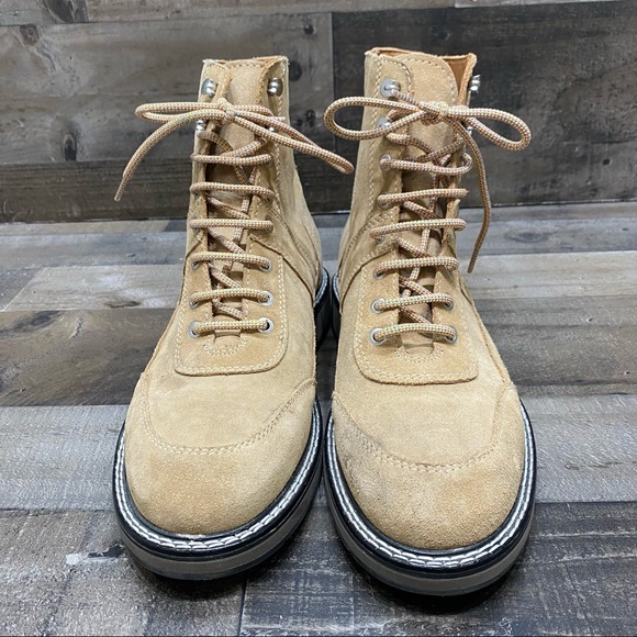 Hunter Commando Womens Tan Suede Boots Size 10 - Picture 4 of 9